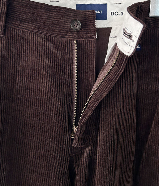 DESCENDANT/DC-3 CORDUROY TROUSERS (BROWN)