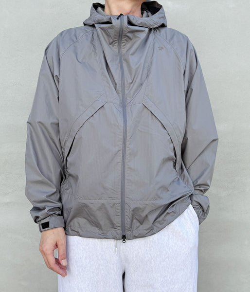Goldwin/RIP-STOP HOODED JACKET (METALLIC GRAY)