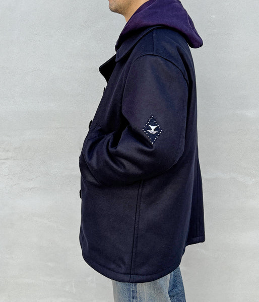 DESCENDANT/SUB WOOL COAT (NAVY)