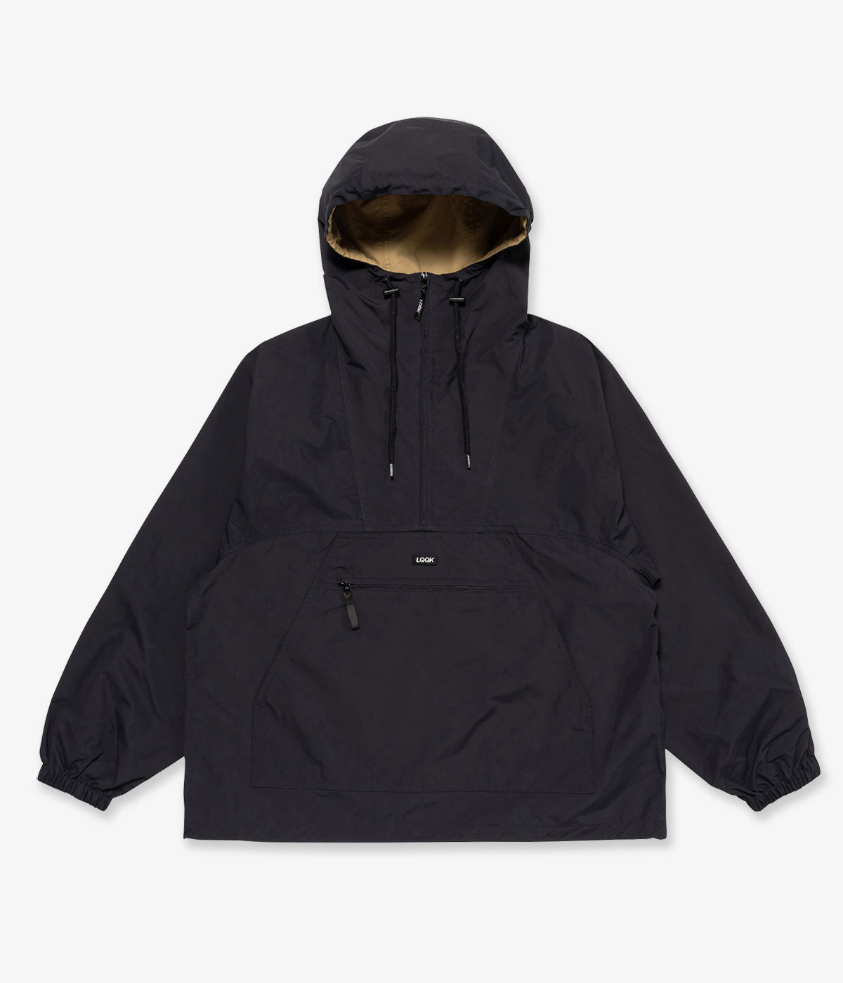 LQQK Studio/NYLON ANORAK HOODIE (BLACK)