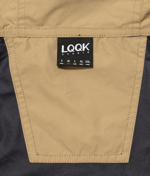 LQQK Studio/NYLON ANORAK HOODIE (BLACK)