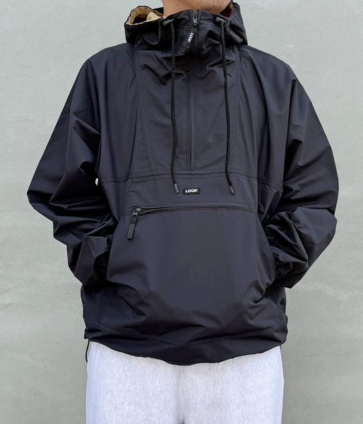 LQQK Studio/NYLON ANORAK HOODIE (BLACK)