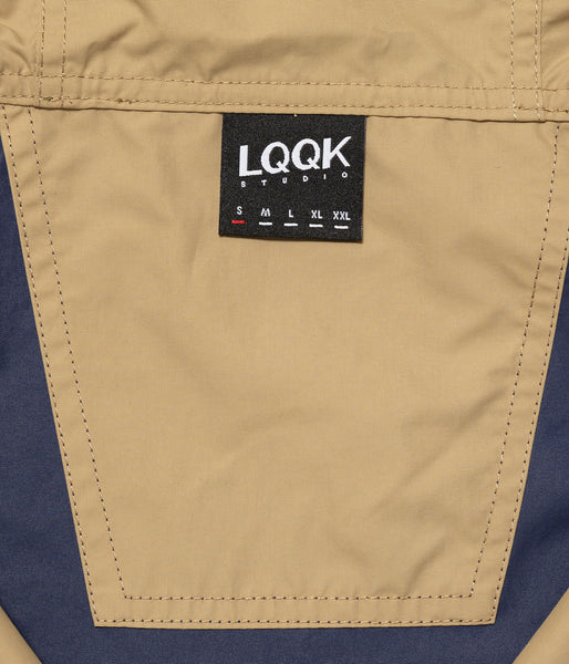 LQQK Studio/NYLON ANORAK HOODIE (NAVY GREEN)