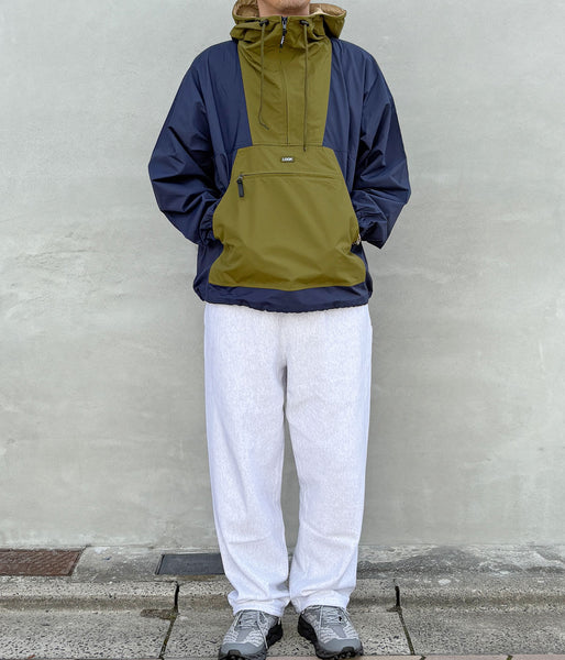 LQQK Studio/NYLON ANORAK HOODIE (NAVY GREEN)