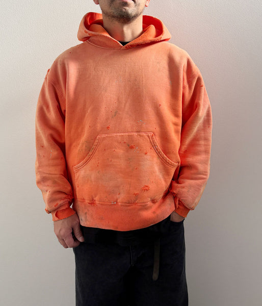 SAINT MICHAEL/BB_DBL FACE HOODIE/SAINT/ORANGE