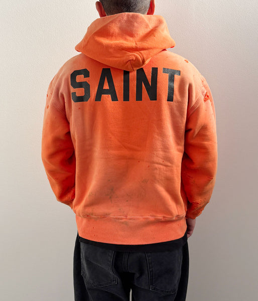 SAINT MICHAEL/BB_DBL FACE HOODIE/SAINT/ORANGE