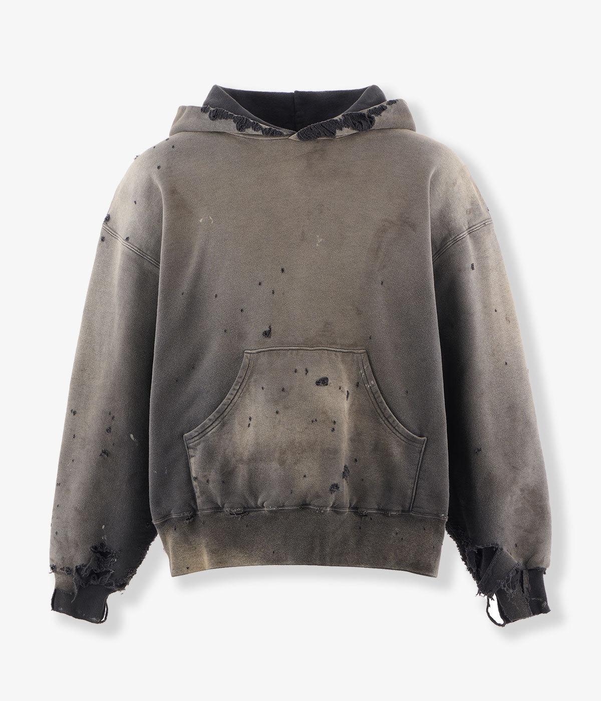 SAINT MICHAEL/BB_DBL FACE HOODIE/SAINT/BLACK