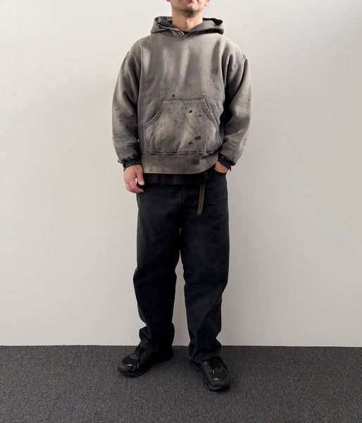 SAINT MICHAEL/BB_DBL FACE HOODIE/SAINT/BLACK