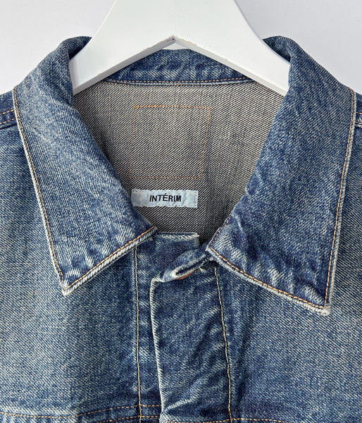 INTERIM/CLASSIC HEAVY KIBATA SHUTTLE HYPER BIG WWII "1ST" DENIM JACKET (C.NAVY)