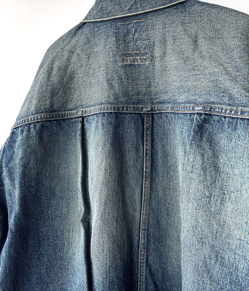 INTERIM/CLASSIC HEAVY KIBATA SHUTTLE HYPER BIG WWII "1ST" DENIM JACKET (C.NAVY)