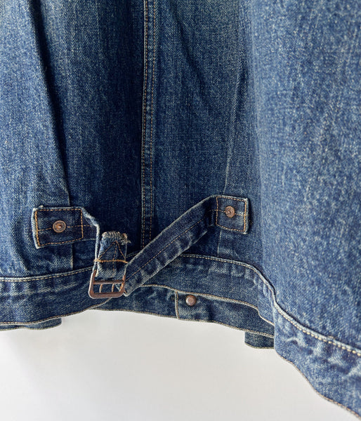 INTERIM/CLASSIC HEAVY KIBATA SHUTTLE HYPER BIG WWII "1ST" DENIM JACKET (C.NAVY)