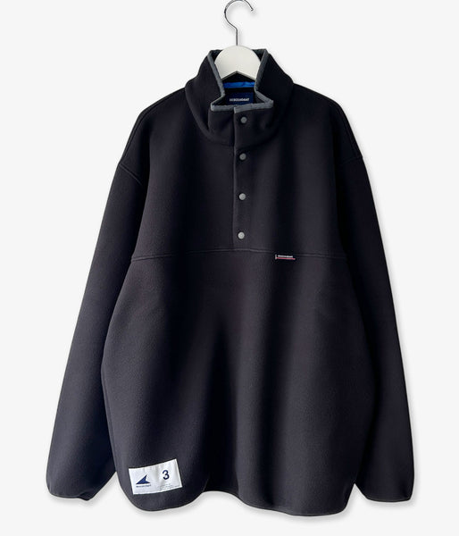 DESCENDANT/HUMMING FLEECE PULLOVER (BLACK)