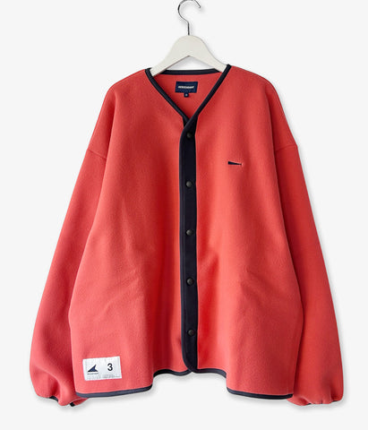 DESCENDANT/KNOT FLEECE CARDIGAN (ORANGE)