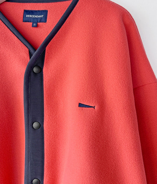 DESCENDANT/KNOT FLEECE CARDIGAN (ORANGE)