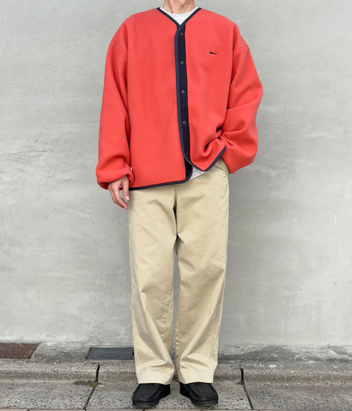 DESCENDANT/KNOT FLEECE CARDIGAN (ORANGE)