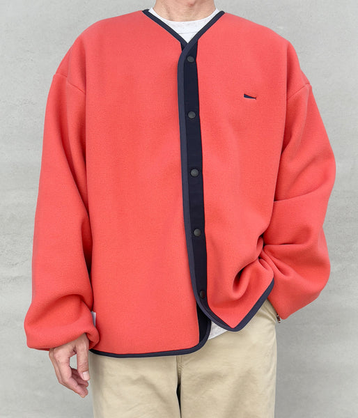 DESCENDANT/KNOT FLEECE CARDIGAN (ORANGE)