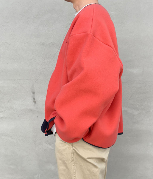 DESCENDANT/KNOT FLEECE CARDIGAN (ORANGE)