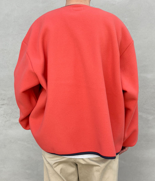 DESCENDANT/KNOT FLEECE CARDIGAN (ORANGE)