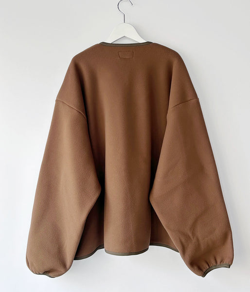 DESCENDANT/KNOT FLEECE CARDIGAN (BROWN)