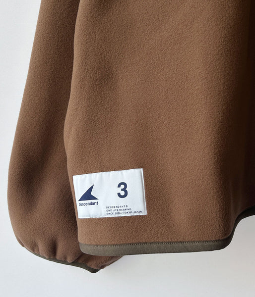 DESCENDANT/KNOT FLEECE CARDIGAN (BROWN)