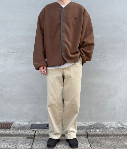 DESCENDANT/KNOT FLEECE CARDIGAN (BROWN)