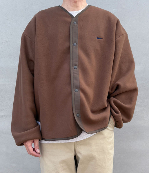 DESCENDANT/KNOT FLEECE CARDIGAN (BROWN)