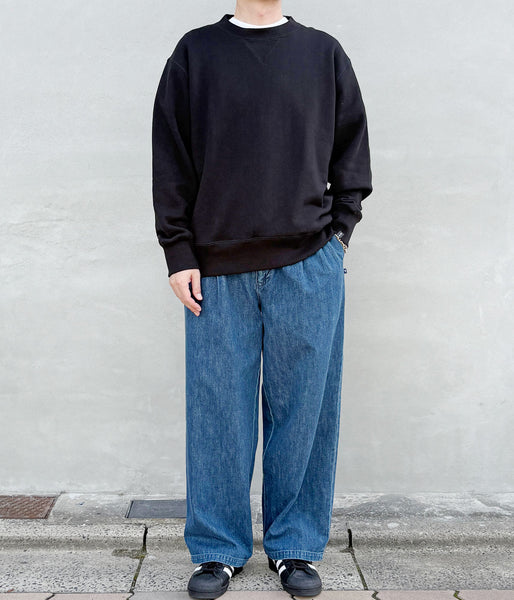 MHL./LIGHT LOOPBACK COTTON TOP (BLACK)