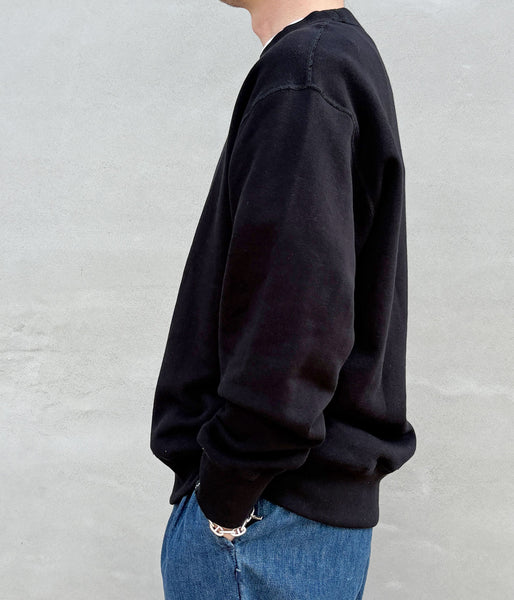 MHL./LIGHT LOOPBACK COTTON TOP (BLACK)