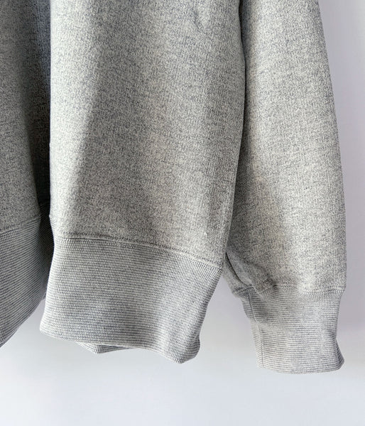INTERIM/HYPER BIG HALF ZIP COLLAR  LOOP WHEEL SWEAT SHIRT (A.GRAY)