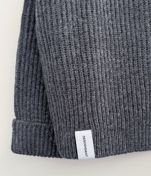 DESCENDANT/CLAM CREW NECK KNIT (GRAY)