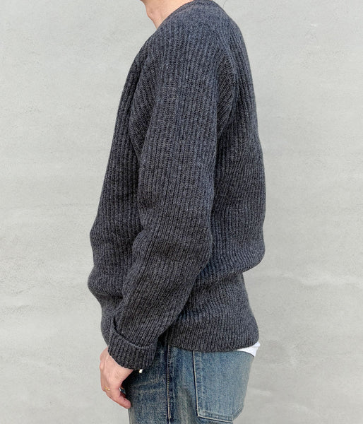 DESCENDANT/CLAM CREW NECK KNIT (GRAY)