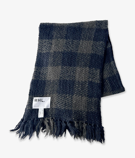 MHL./CHUNKY WOOL CHECK SCARF
