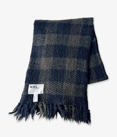 MHL./CHUNKY WOOL CHECK SCARF