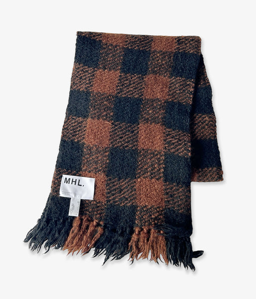 MHL./CHUNKY WOOL CHECK SCARF