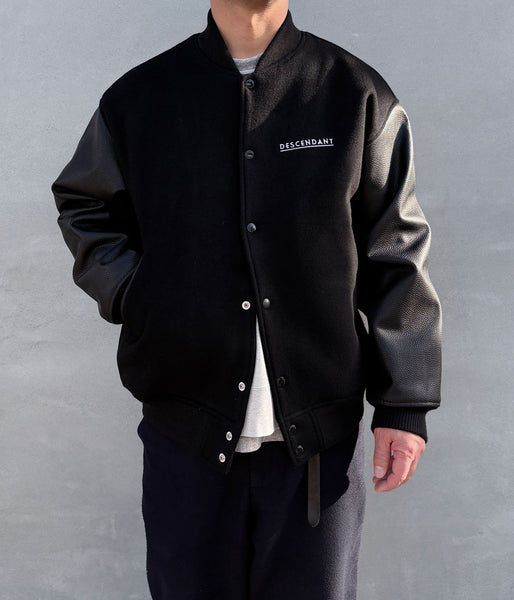 DESCENDANT/FLUKE UP VARSITY JACKET (BLACK)