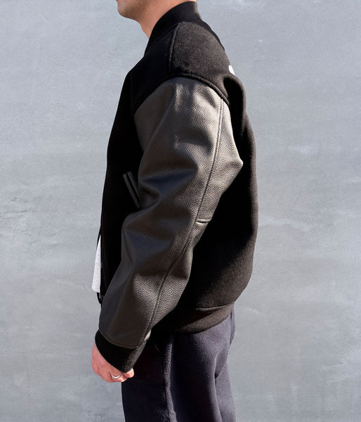 DESCENDANT/FLUKE UP VARSITY JACKET (BLACK)