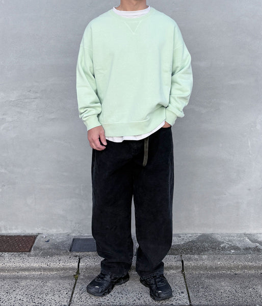 visvim/JUMBO SB SWEAT L/S DMGD (LT.GREEN)