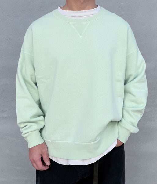 visvim/JUMBO SB SWEAT L/S DMGD (LT.GREEN)