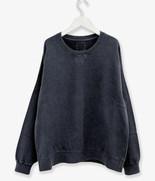 visvim/JUMBO SB SWEAT L/S DMGD (BLACK)