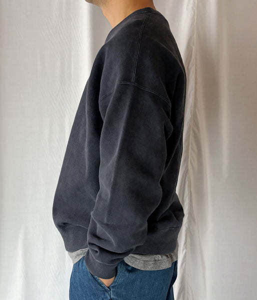 visvim/JUMBO SB SWEAT L/S DMGD (BLACK)