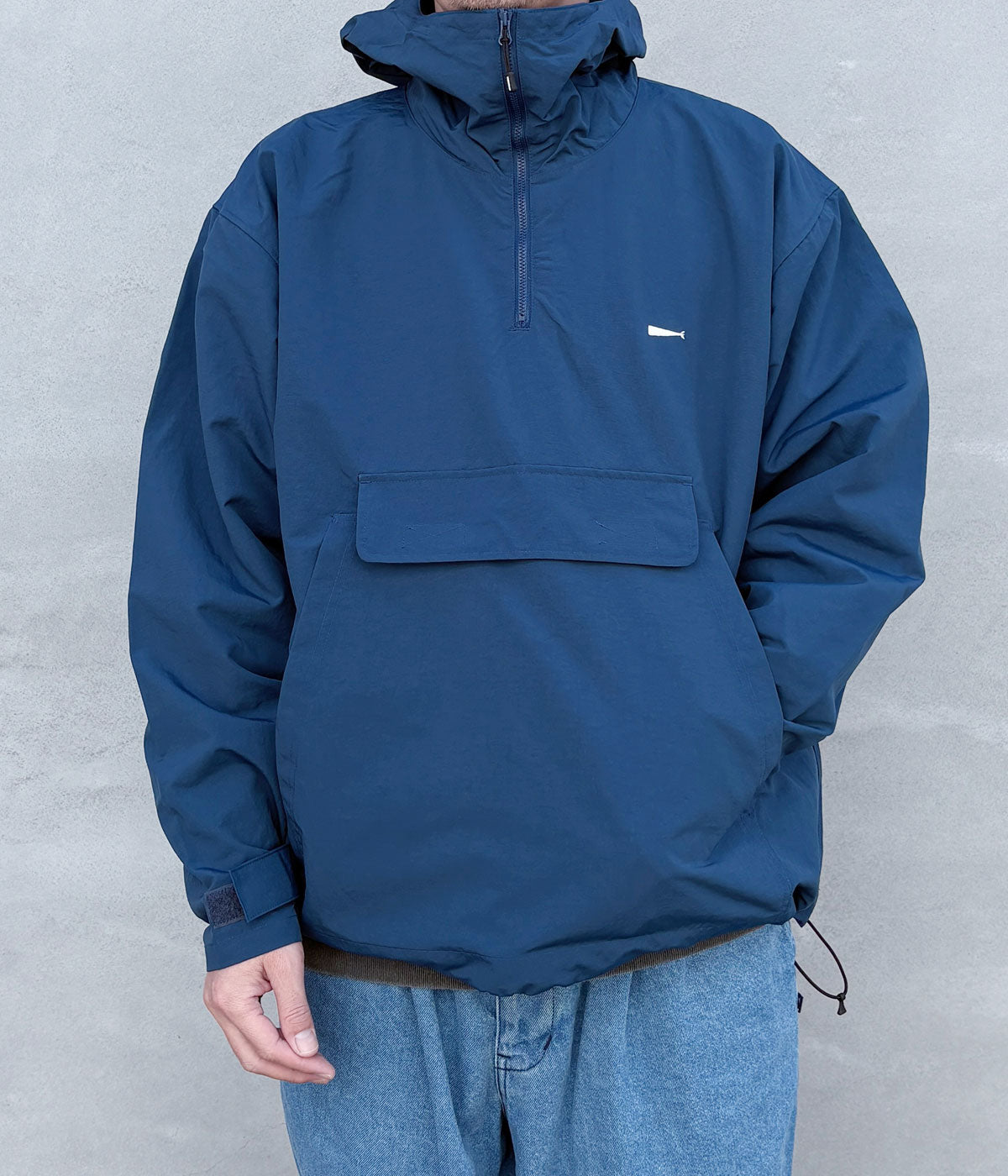 DESCENDANT/BAIT NYLON ANORAK (BLUE)