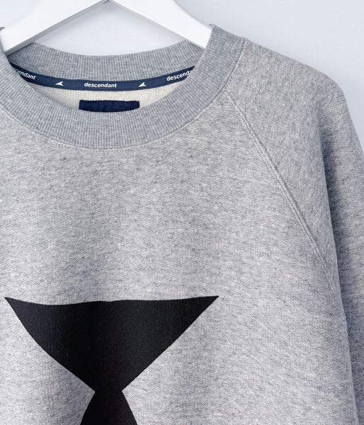 DESCENDANT/FLUKE UP CREW NECK (GRAY)