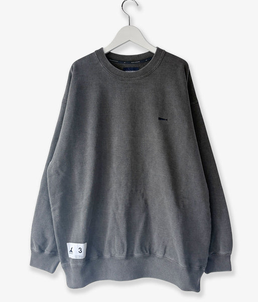 DESCENDANT/PE CREW NECK PIGMENT DYE (GRAY)