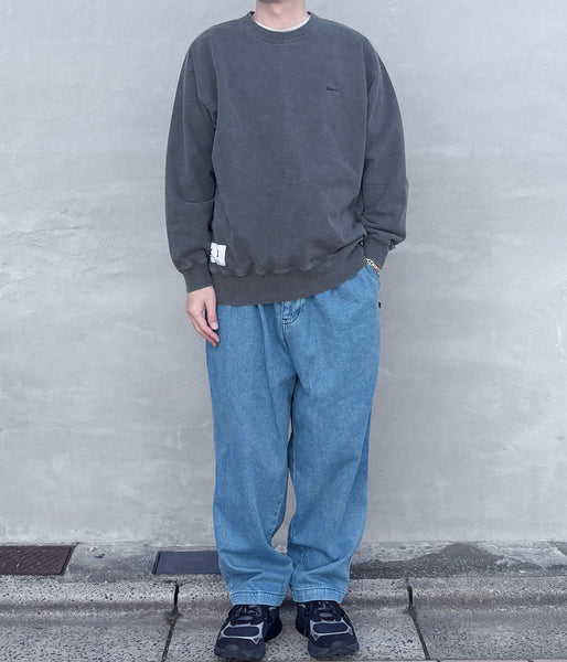 DESCENDANT/PE CREW NECK PIGMENT DYE (GRAY)