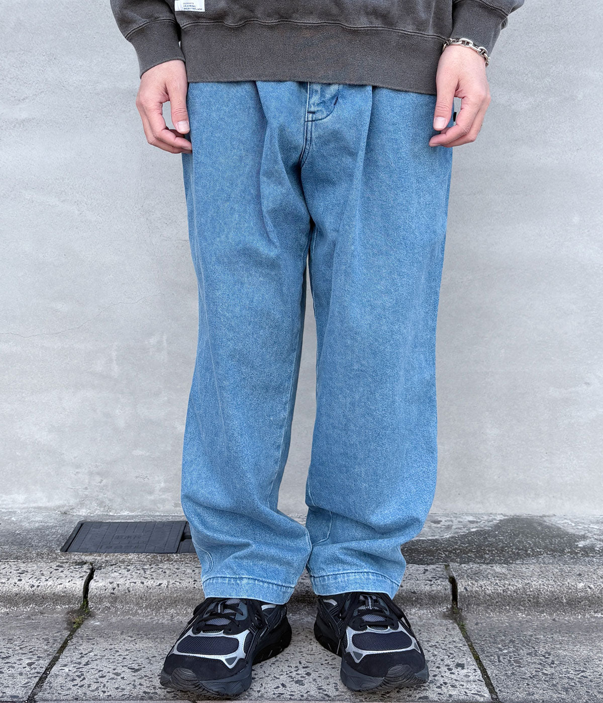 DESCENDANT/OS DENIM TROUSERS (INDIGO)