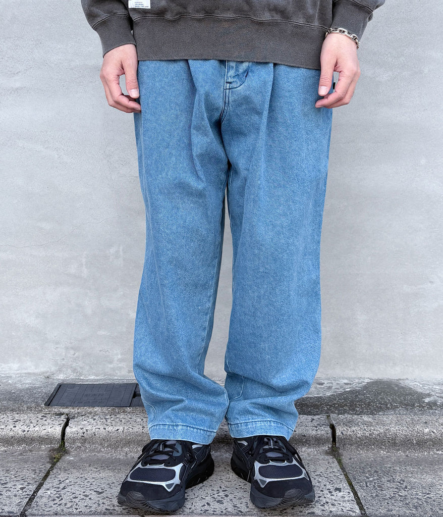 DESCENDANT/OS DENIM TROUSERS (INDIGO)