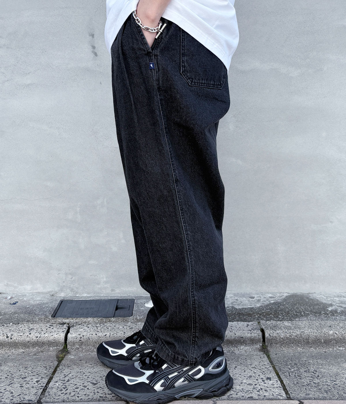 DESCENDANT/OS DENIM TROUSERS (BLACK)