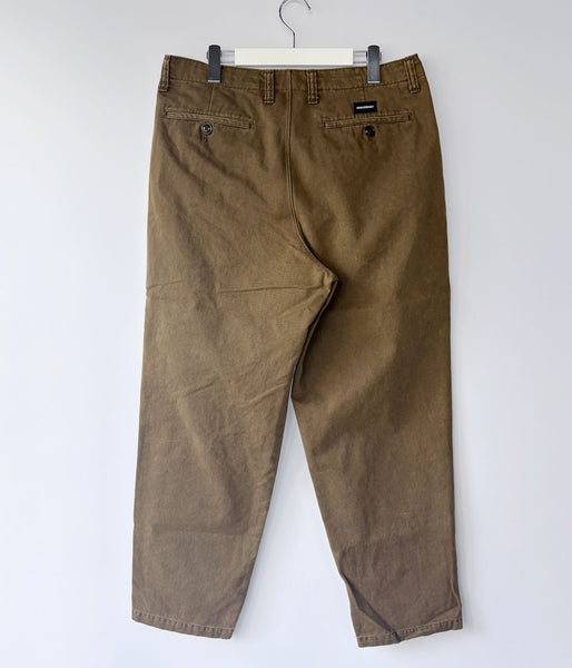 DESCENDANT/DC-6 TWILL TROUSERS (BROWN)