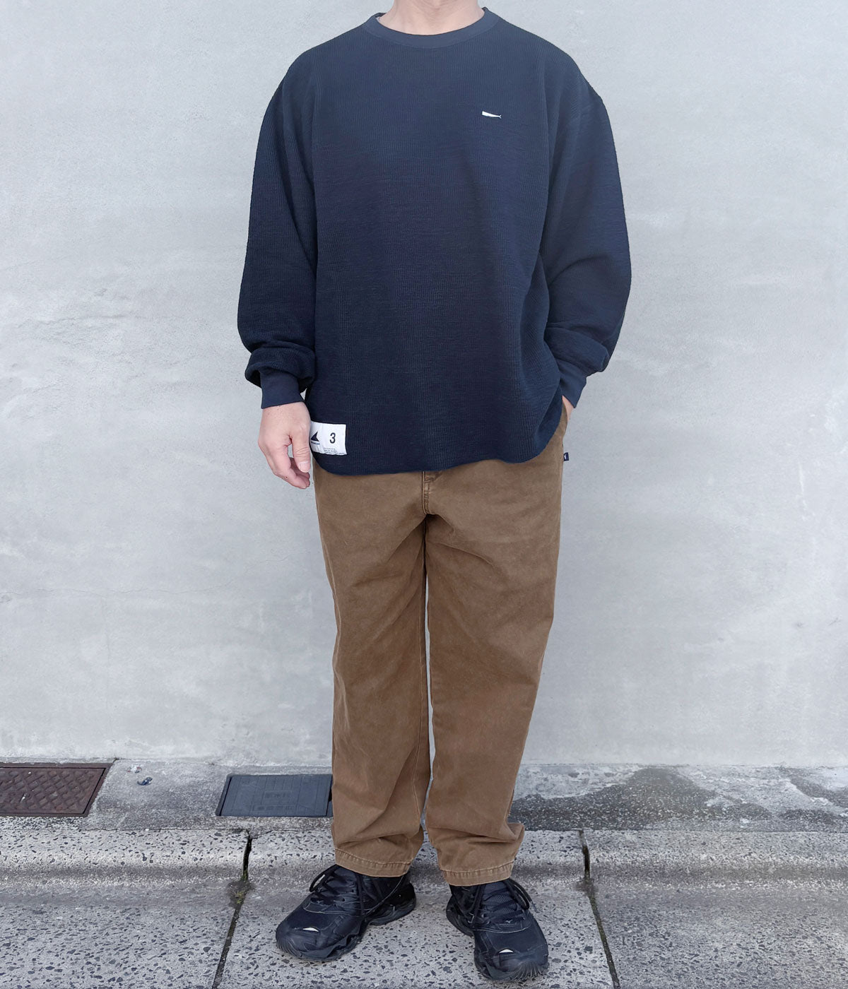 DESCENDANT/DC-6 TWILL TROUSERS (BROWN)