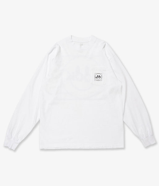 LQQK Studio/LQQK Smiley logo Pocket tee (WHITE)
